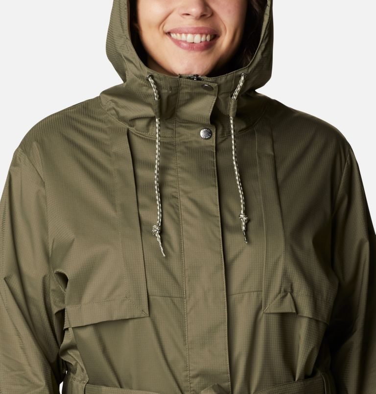 Women's Columbia Pardon My Trench Rain Jackets Olive | Plus Size CA-B0416